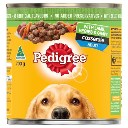PEDIGREE® Adult Wet Dog Food With Lamb Vegies and Gravy Casserole