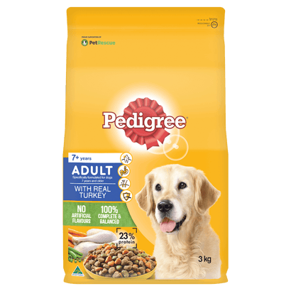 PEDIGREE® Adult 7+ Dry Dog Food With Real Turkey